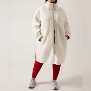 NWT-Athleta Magnolia White Cozy Sherpa Coat, 2X